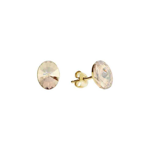 Серебряные серьги "Klaris V (Golden Shadow)" с кристаллами Swarovski™